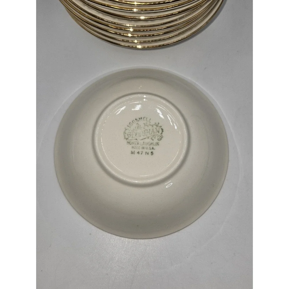 Homer Laughlin Eggshell Georgian Berry Bowls Floral M47N5 (12)